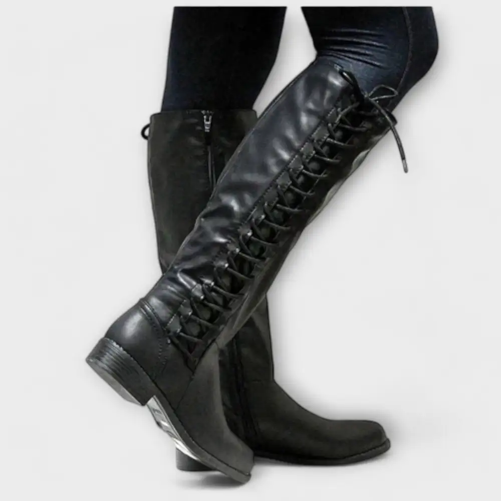Leather Lace Up Ankle Boots