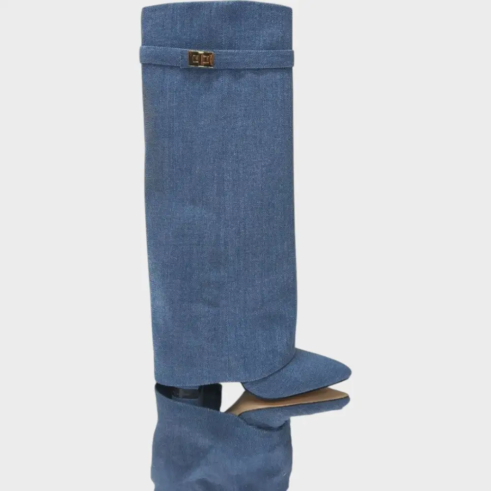 Square Toe Suede Tall Boots