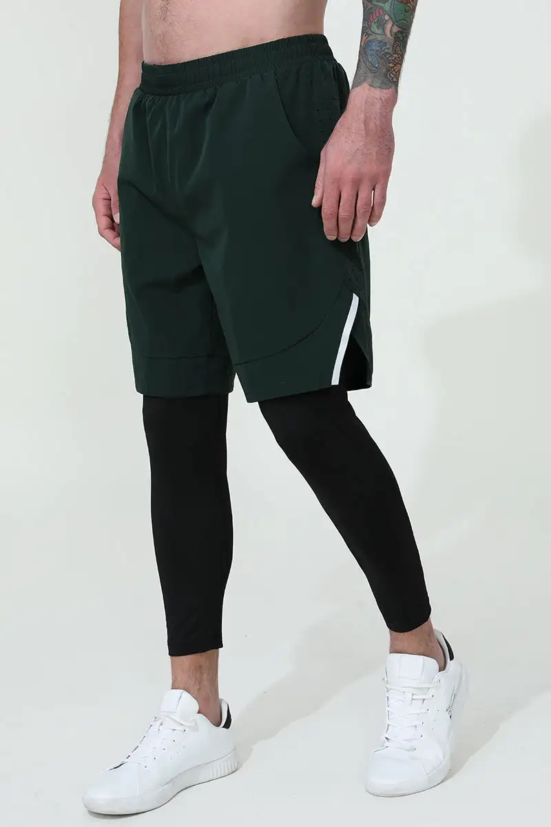 Dual Layer Stretch Athletic Shorts