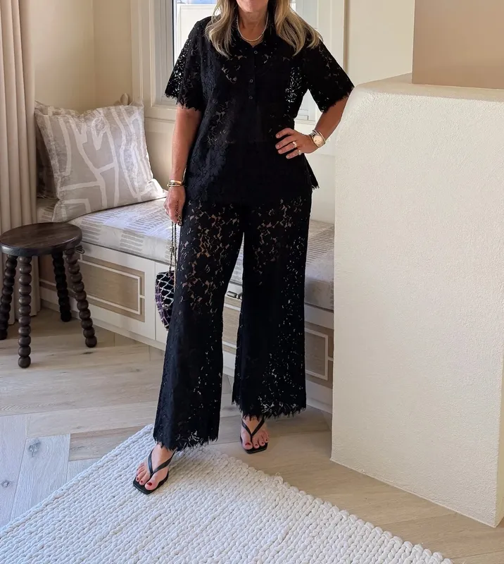 Black Lace Pants