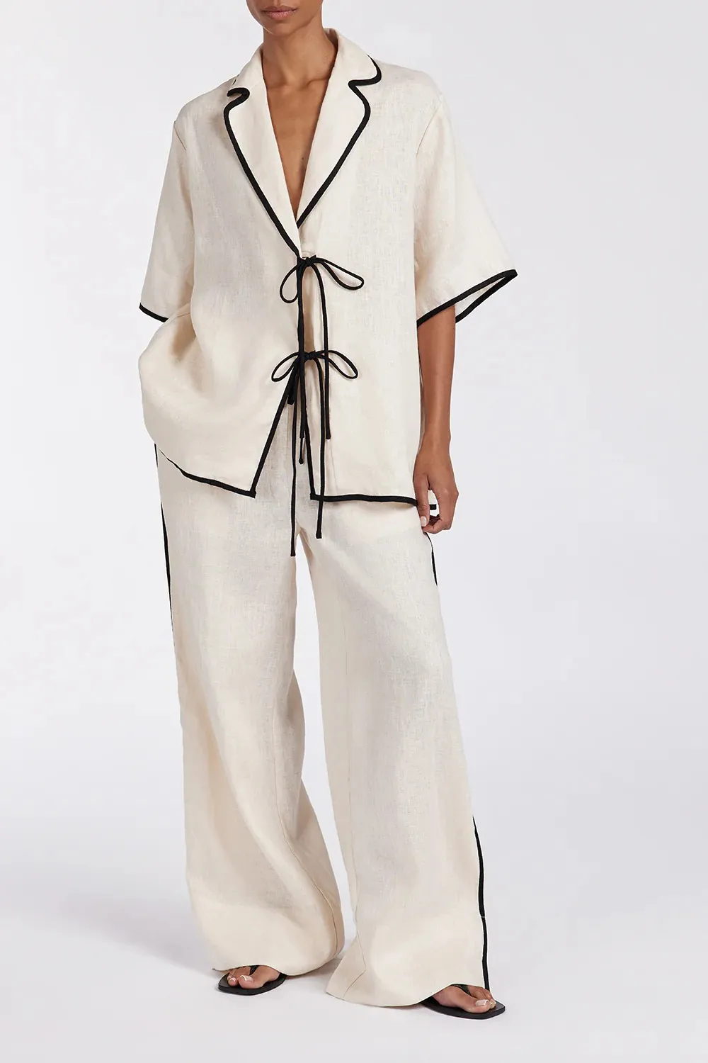 CREAM LINEN PANT