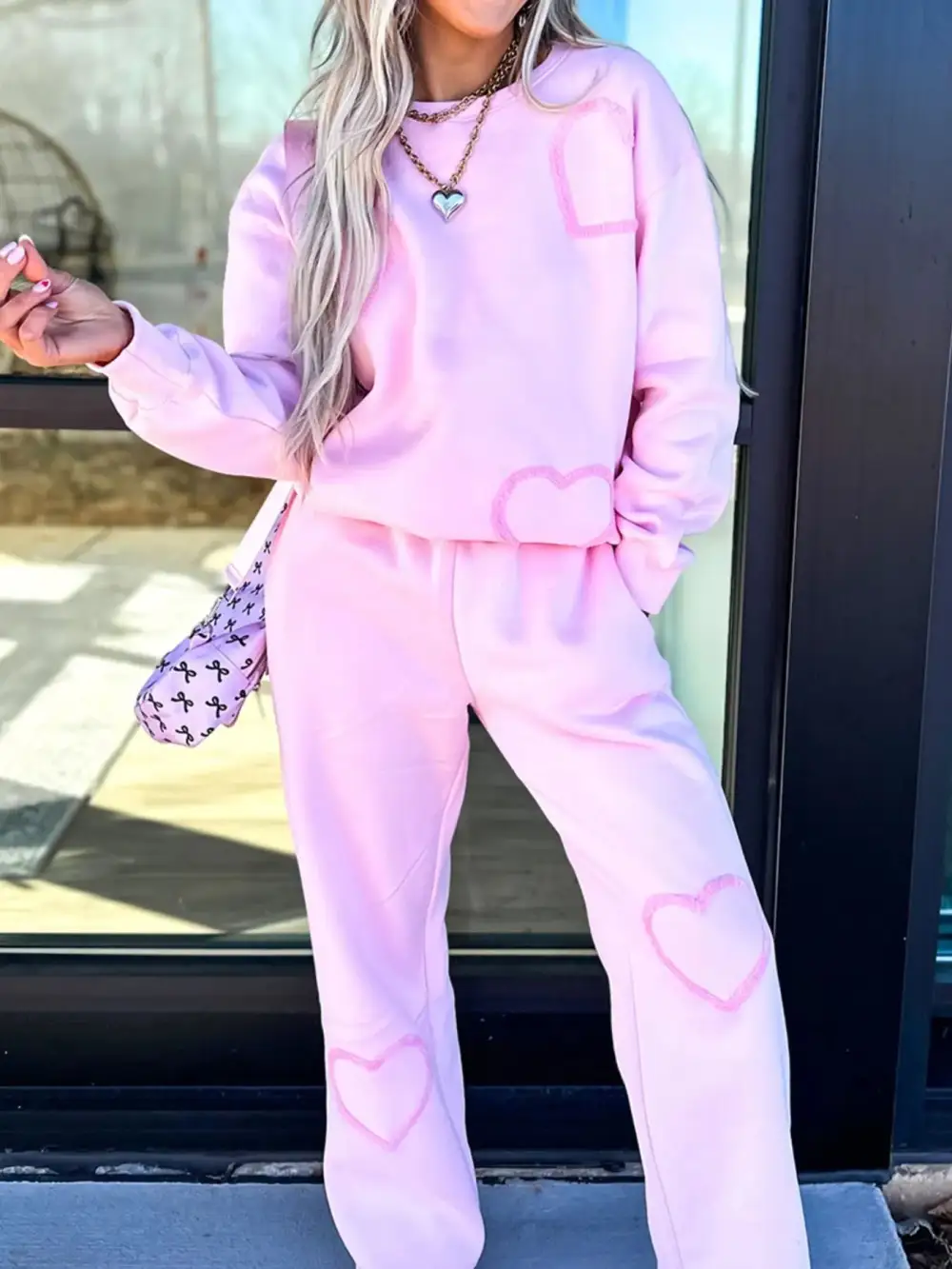 Pinky Heart Top and Pants Set