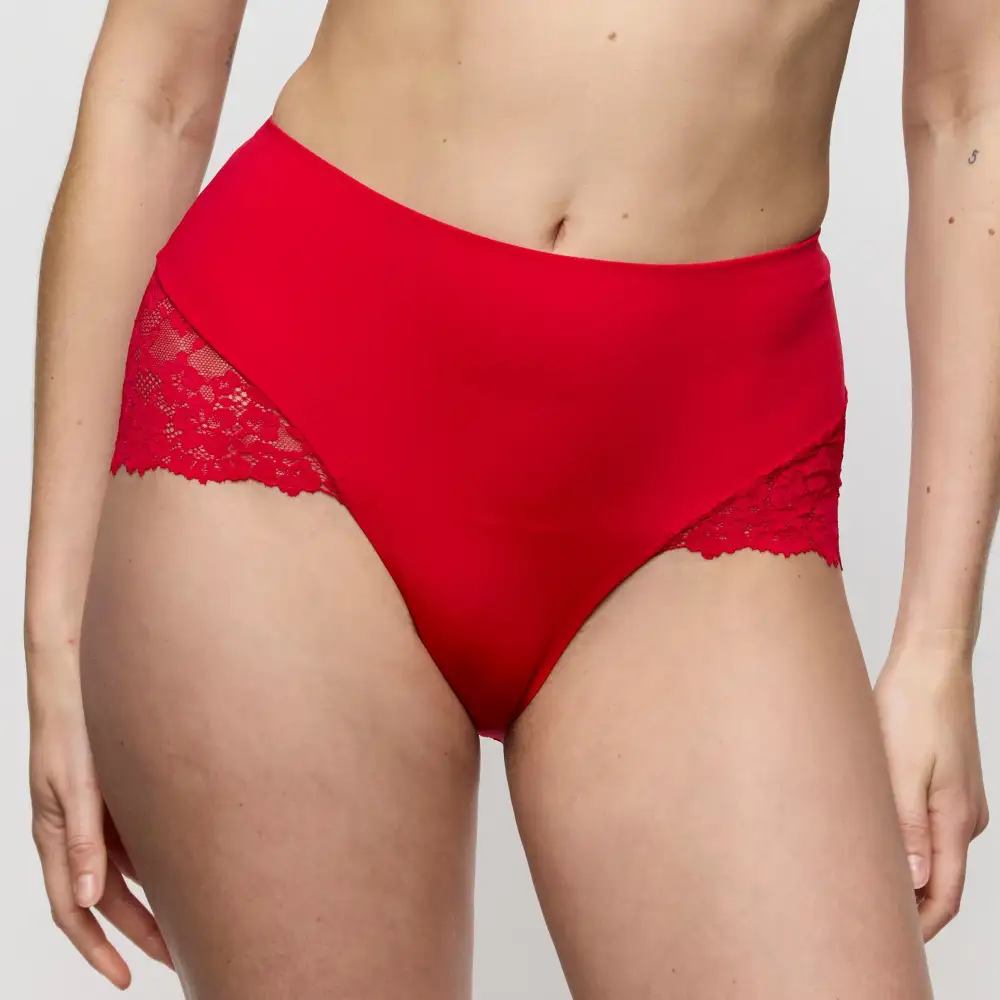 Women's Full Coverage Seamless Bonded Edge Elastic Waistband Cotton Gusset Floral Lace Cotton Retro Detail Soft Fabric Stretch Fit High Waist Panty