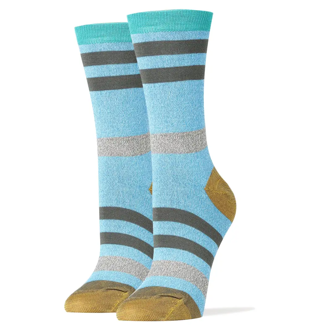 Modern Bamboo Blend Everyday Pattern Crew Socks
