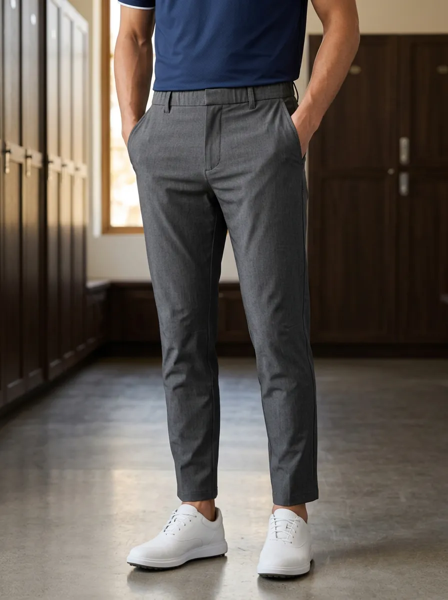 Classic Men'S Golf Lover Slim Fit Performance Trousers