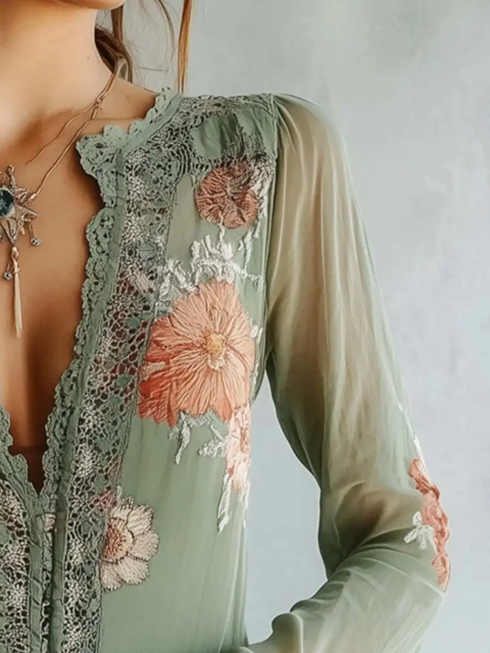 Lace Detail Blouse