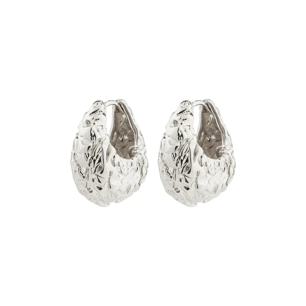Textured Chunky Small Hoop Earrings