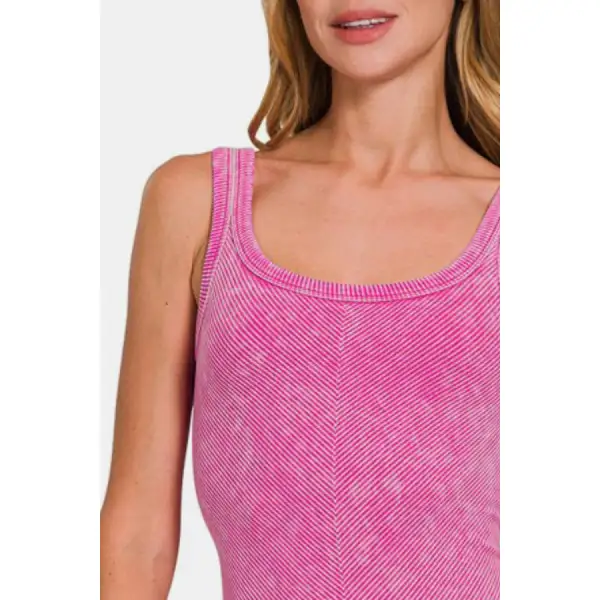 Cozy Ribbed Scoop Neck Tank