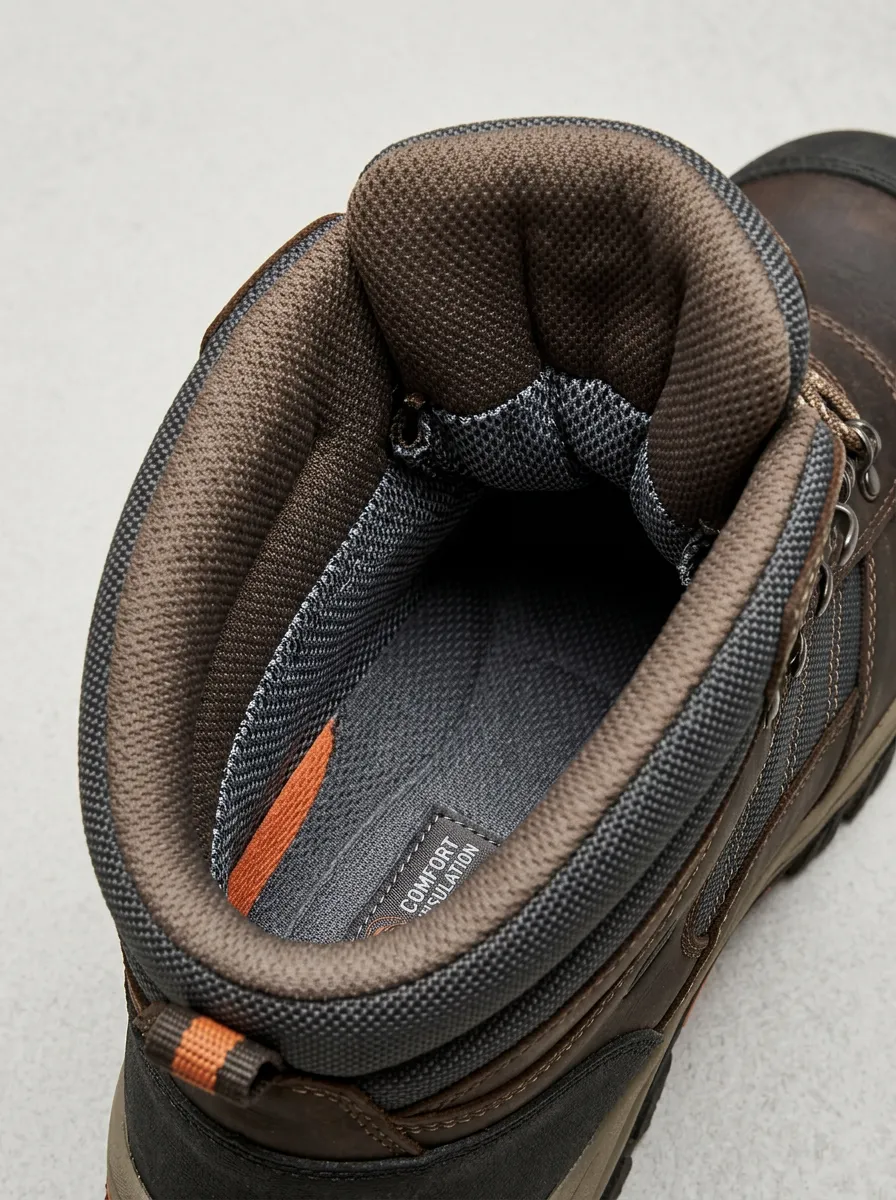 Industrial Leather-Look Men's Waterproof Work Boots