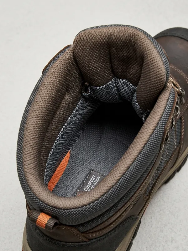 Industrial Leather-Look Men's Waterproof Work Boots