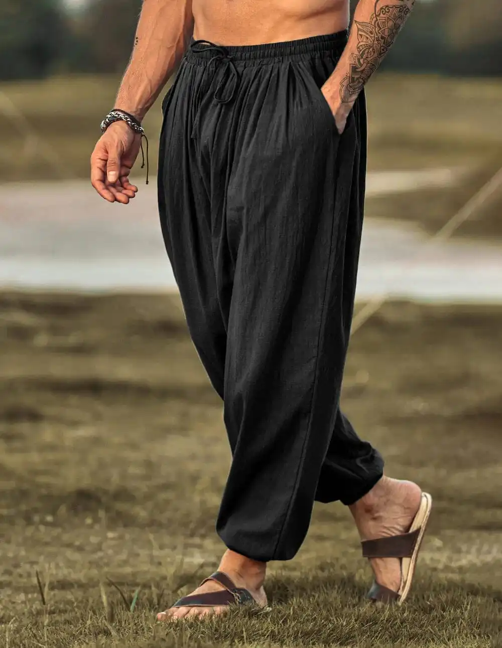 Loose Fit Linen Pants