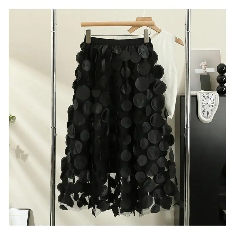 Classic Circle Mesh A-Line Skirt
