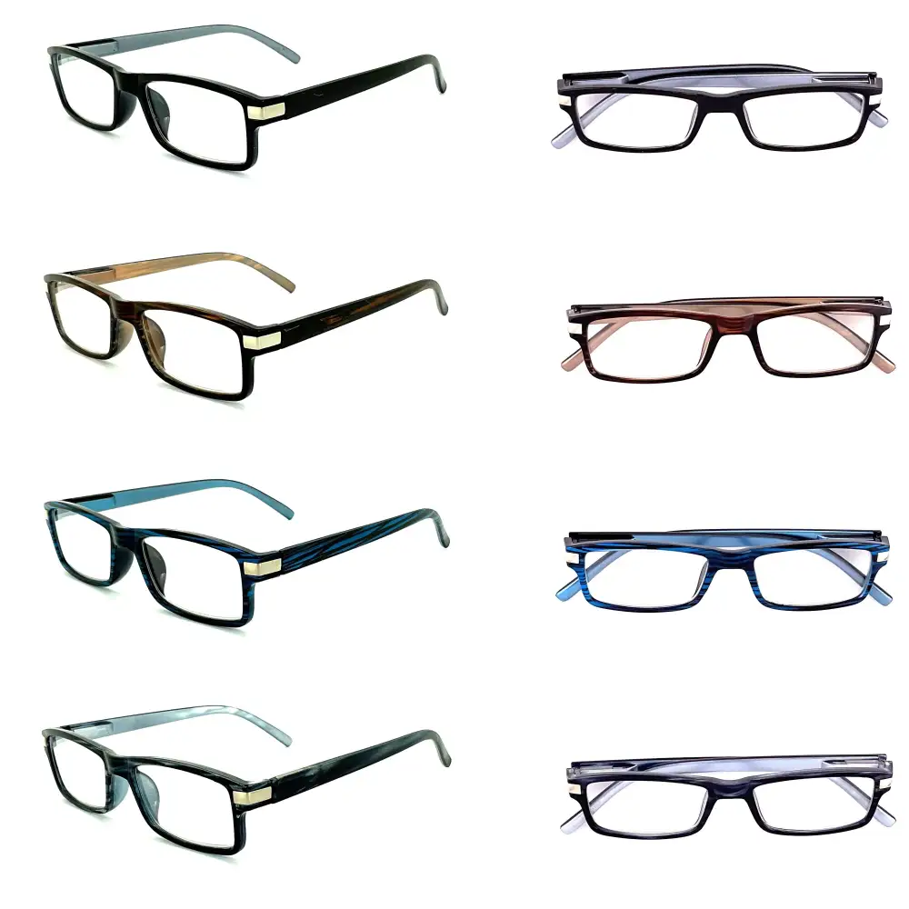 Classic Rectangular Spring-Hinge Reading Glasses