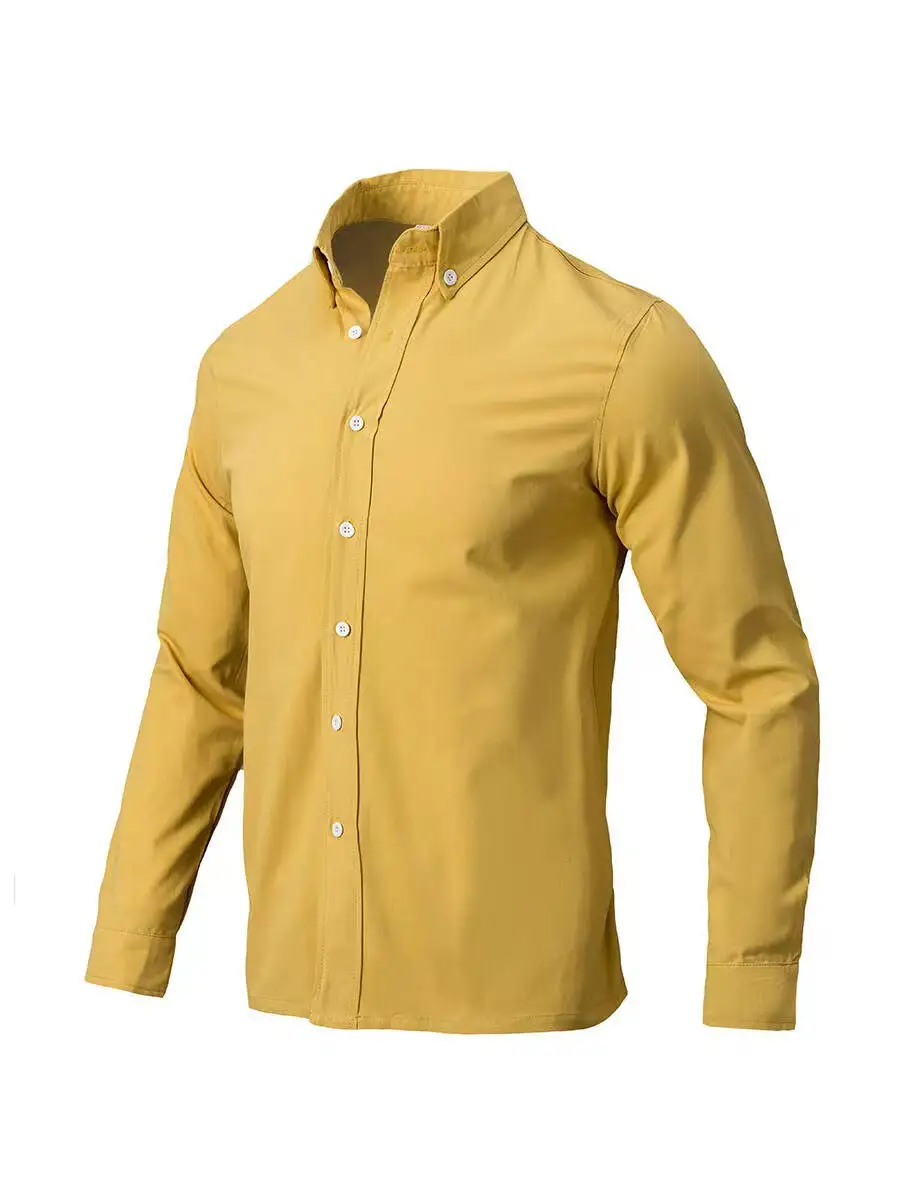 Polyester Button Down Collared Shirt