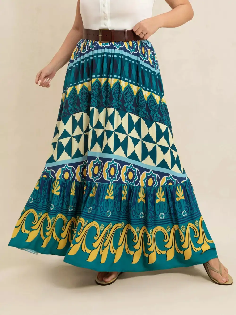 Printed Maxi Skirt
