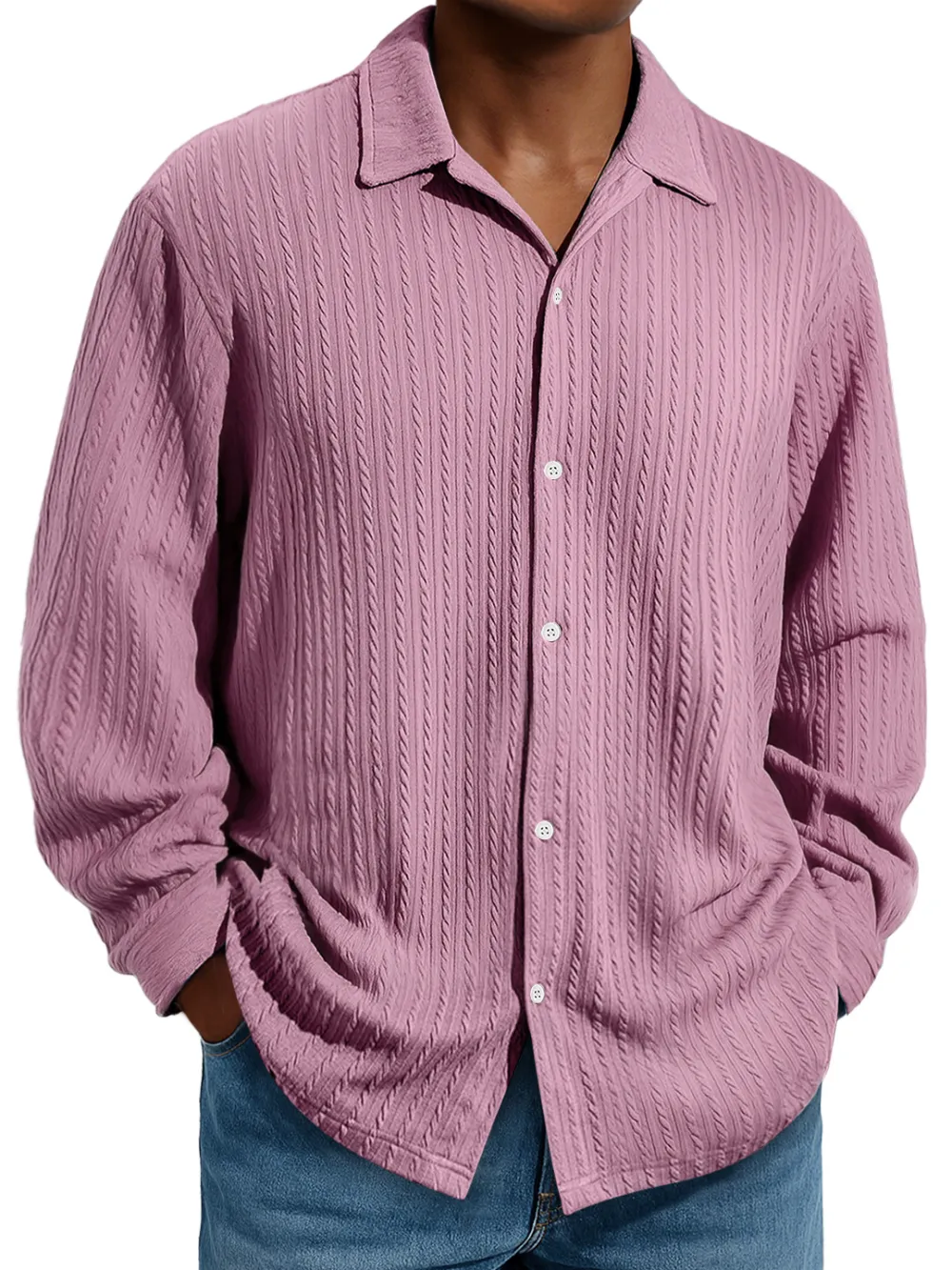 Jacquard Long Sleeve Shirt