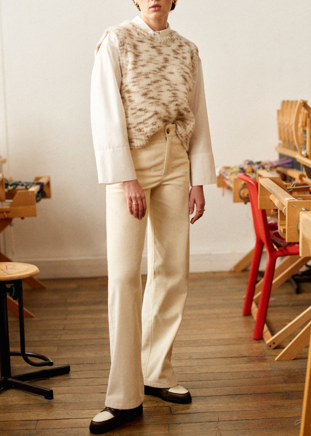 High-Rise Straight-Leg Loose Jeans