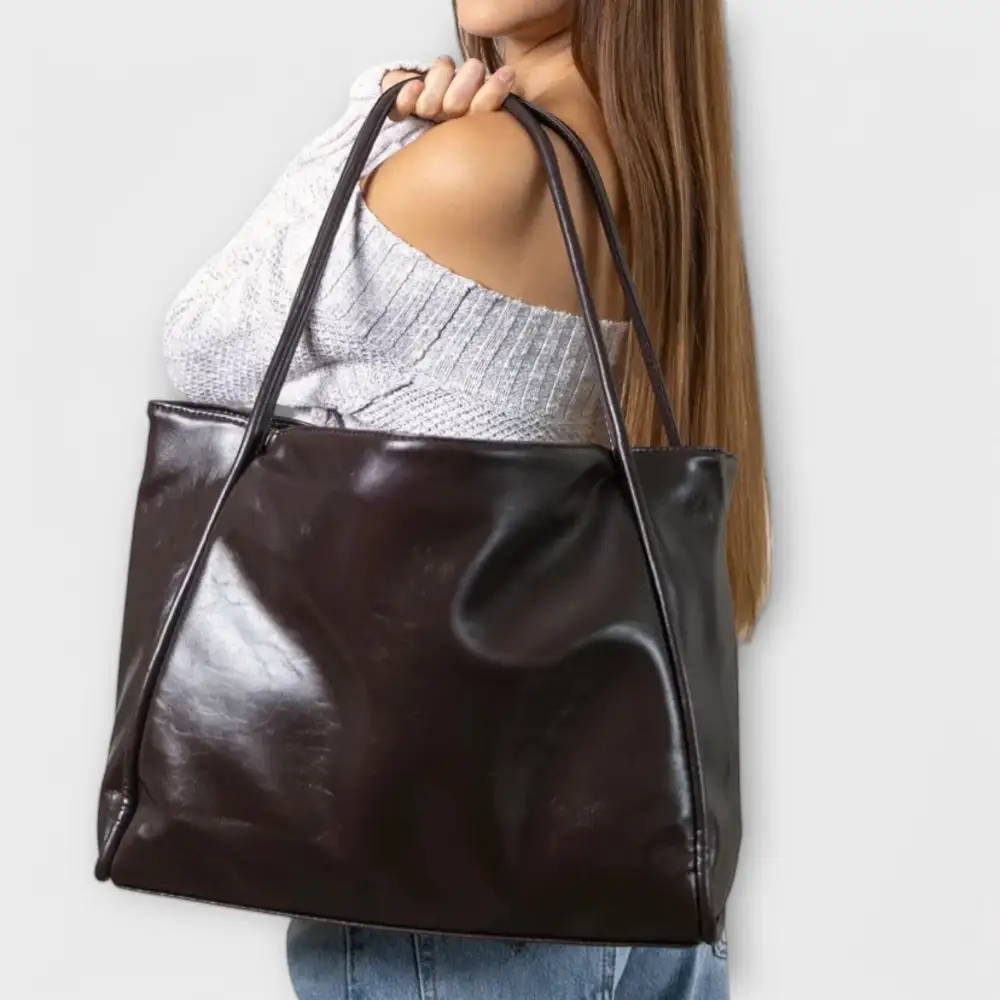 Latch Front Twill Handbag