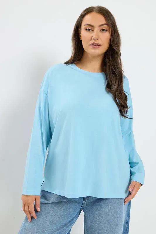 Baby Blue Relaxed Cotton Top
