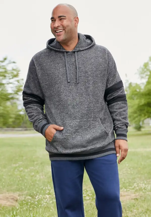 KingSize Coaches Collection Colorblocked Pullover Hoodie