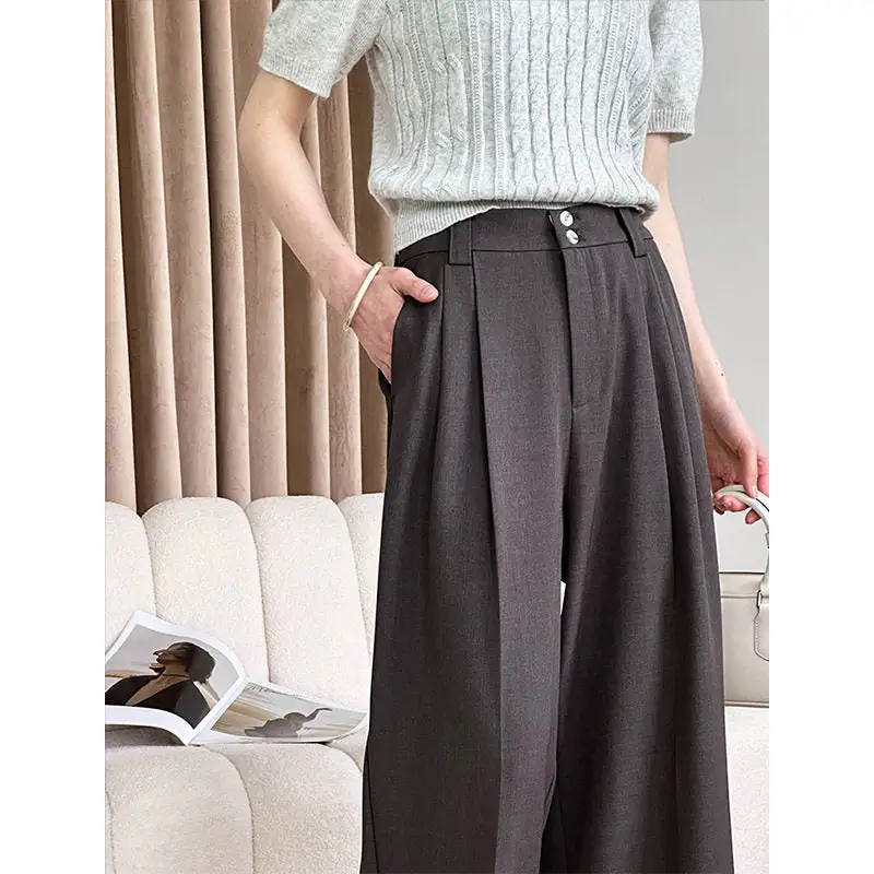 High Waist Loose Fit Casual Pants