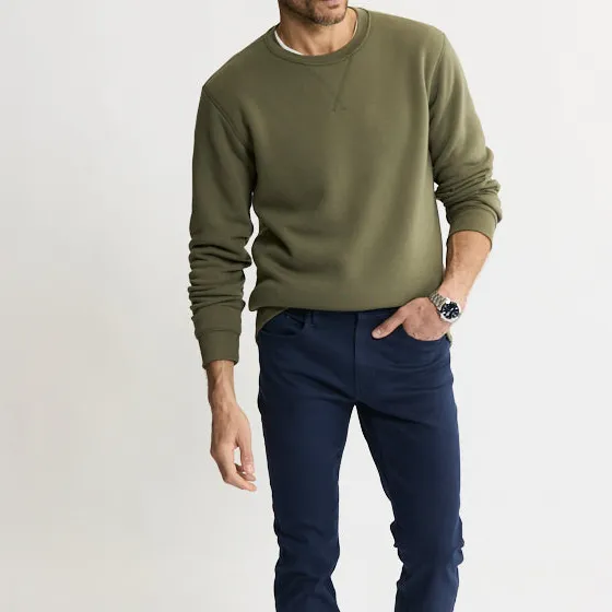 Sherpa Lined Soft Touch Fleece Crewneck