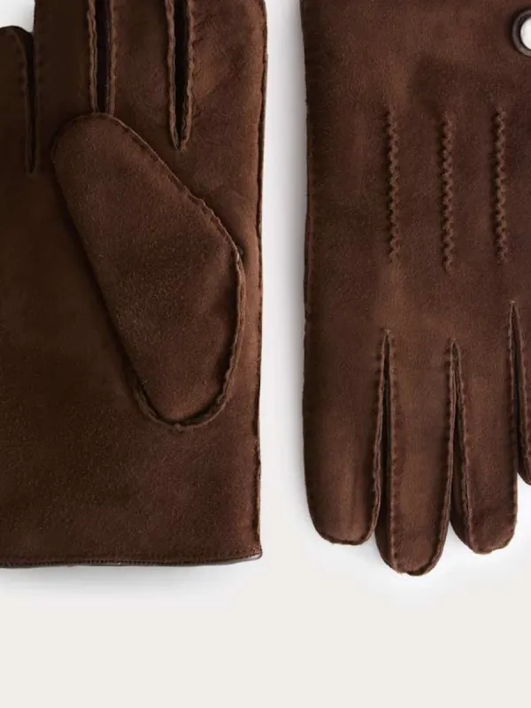 Buckle Suede Gloves