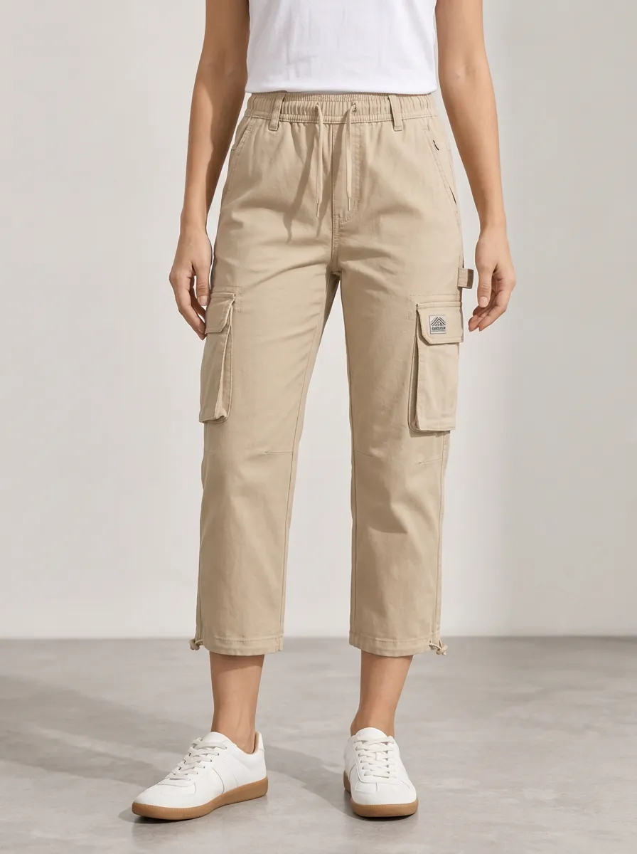 Women's Pocket Focus Cargo Multi-Pocket Capri Pants