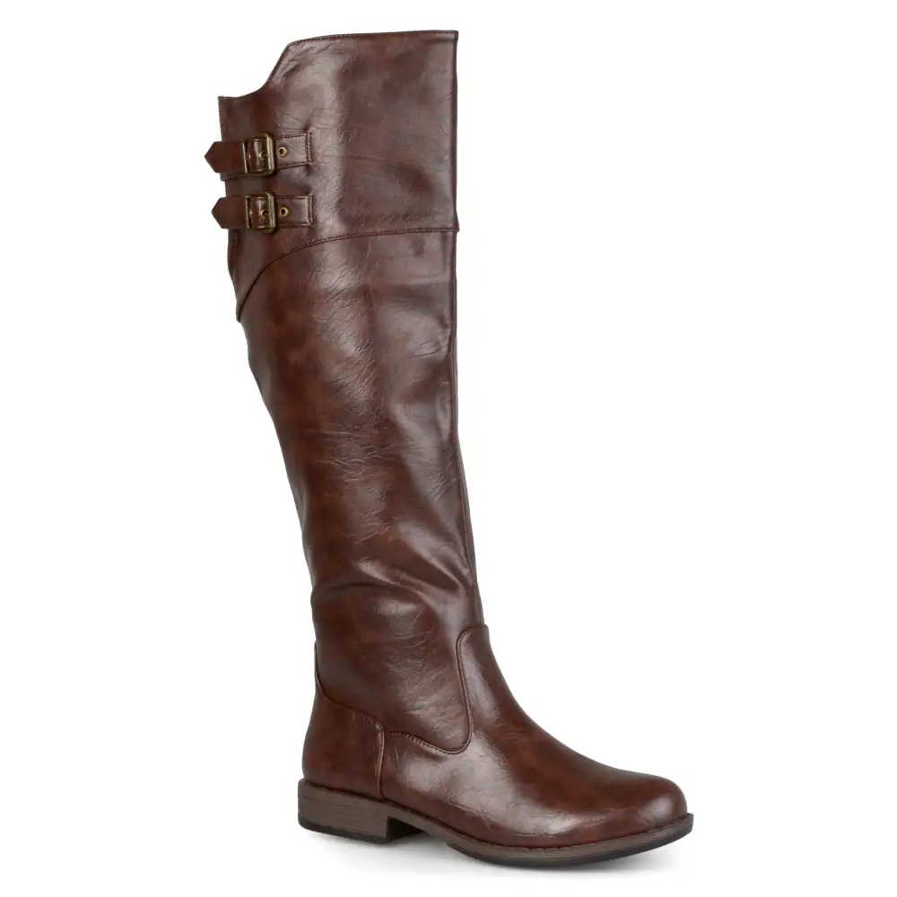 Double Strap Knee High Riding Boots