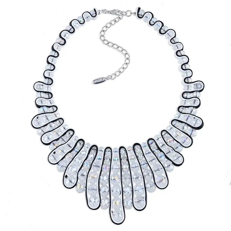 Crystal Bead Short Necklace