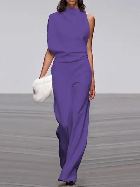 Layered Halter Neck Jumpsuit