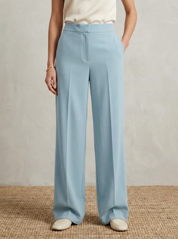 Relaxed Draped Women's Wide-Leg Trousers