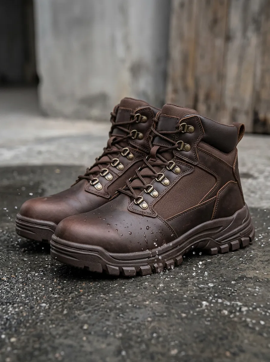 Men's Rugged Waterproof Tactical Graphic Detail Work Boots