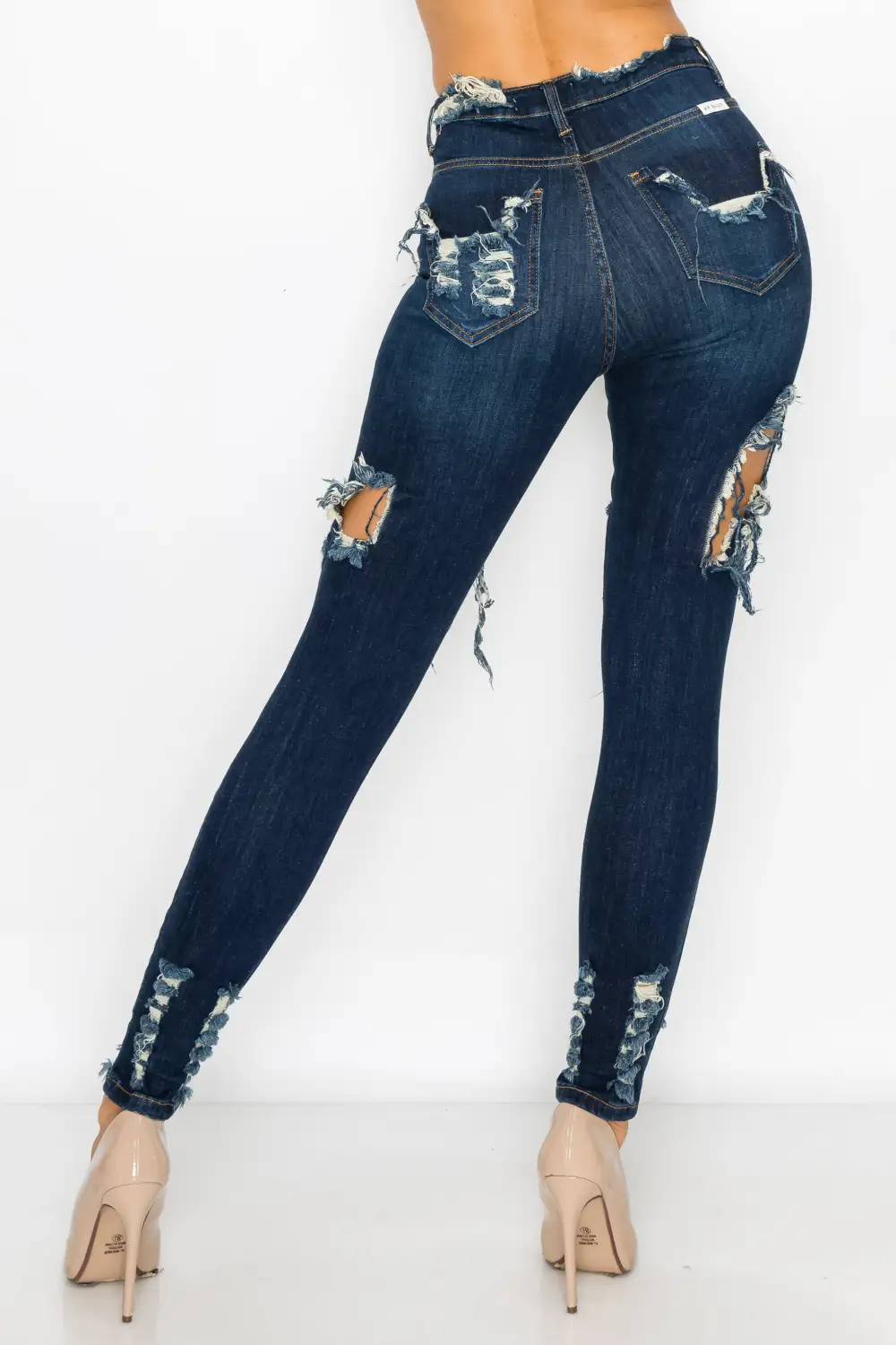 High-Waist Skinny Cargo Jeans