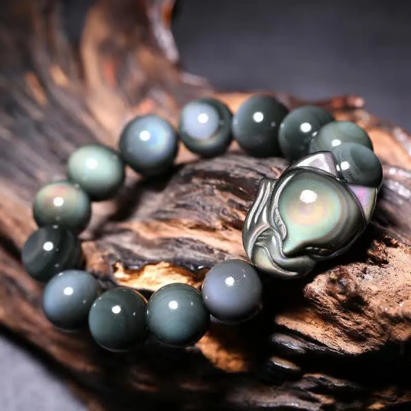 Obsidian Fox Bracelet