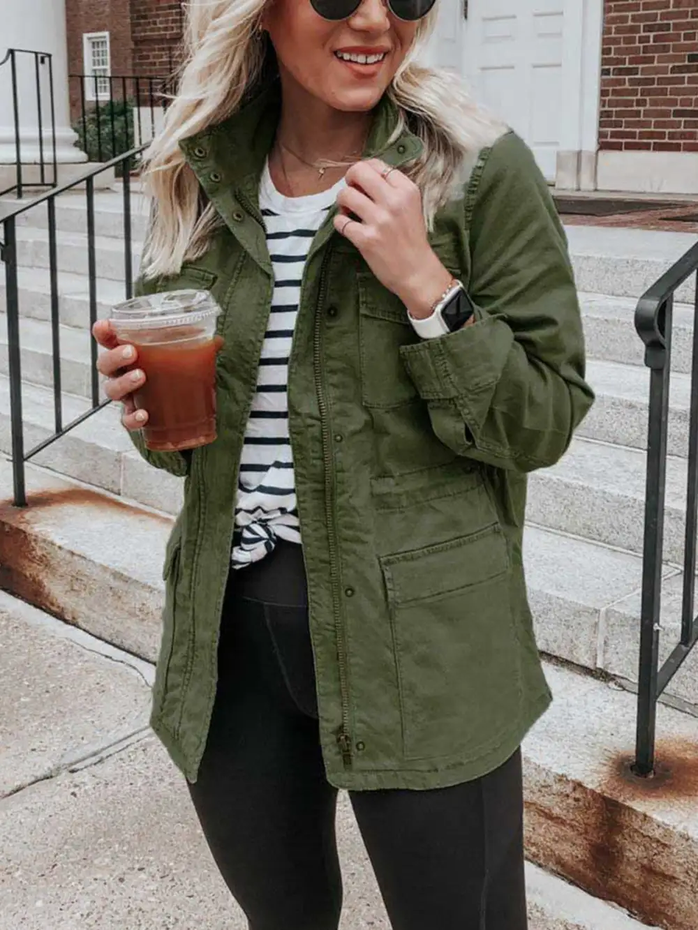 Zip-Up Pocketed Jacket