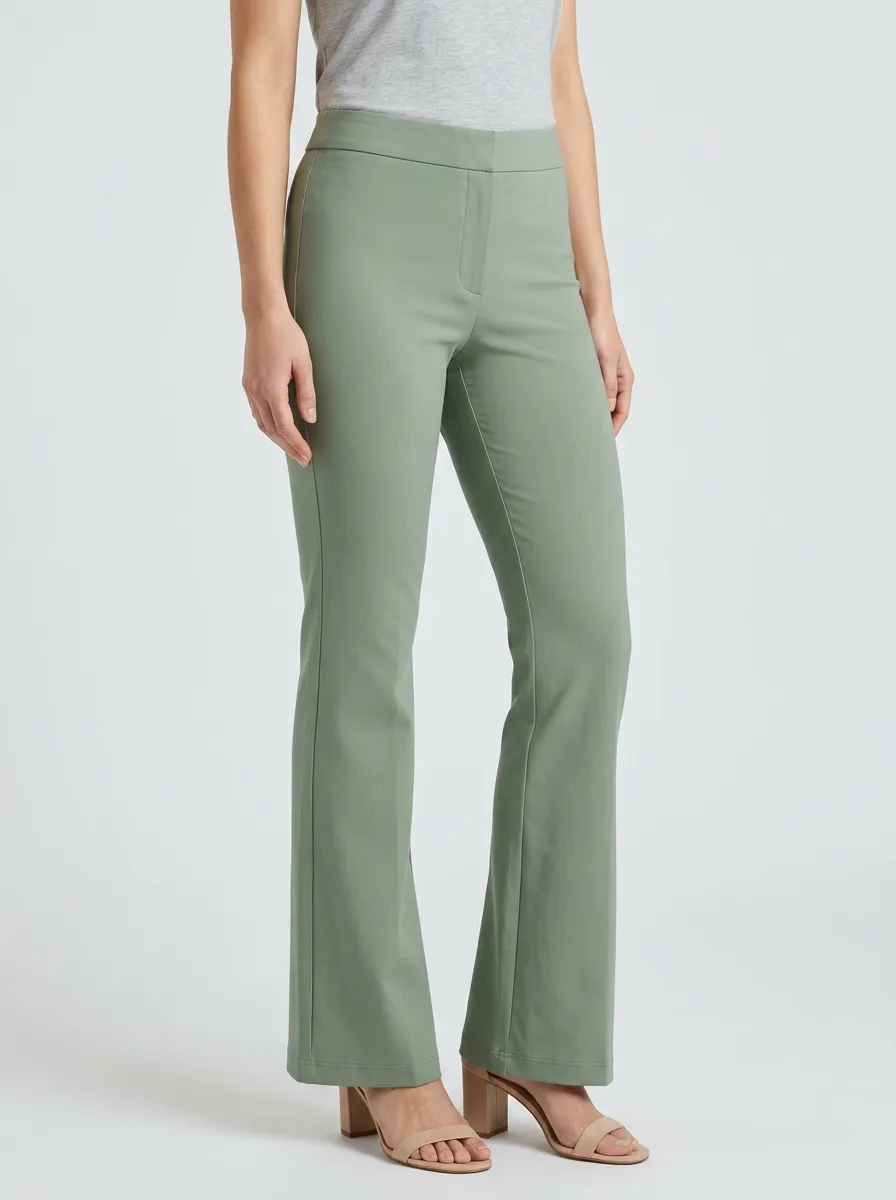 Clean-Look Mid-Rise Women's Stretch Mid-Rise Pants