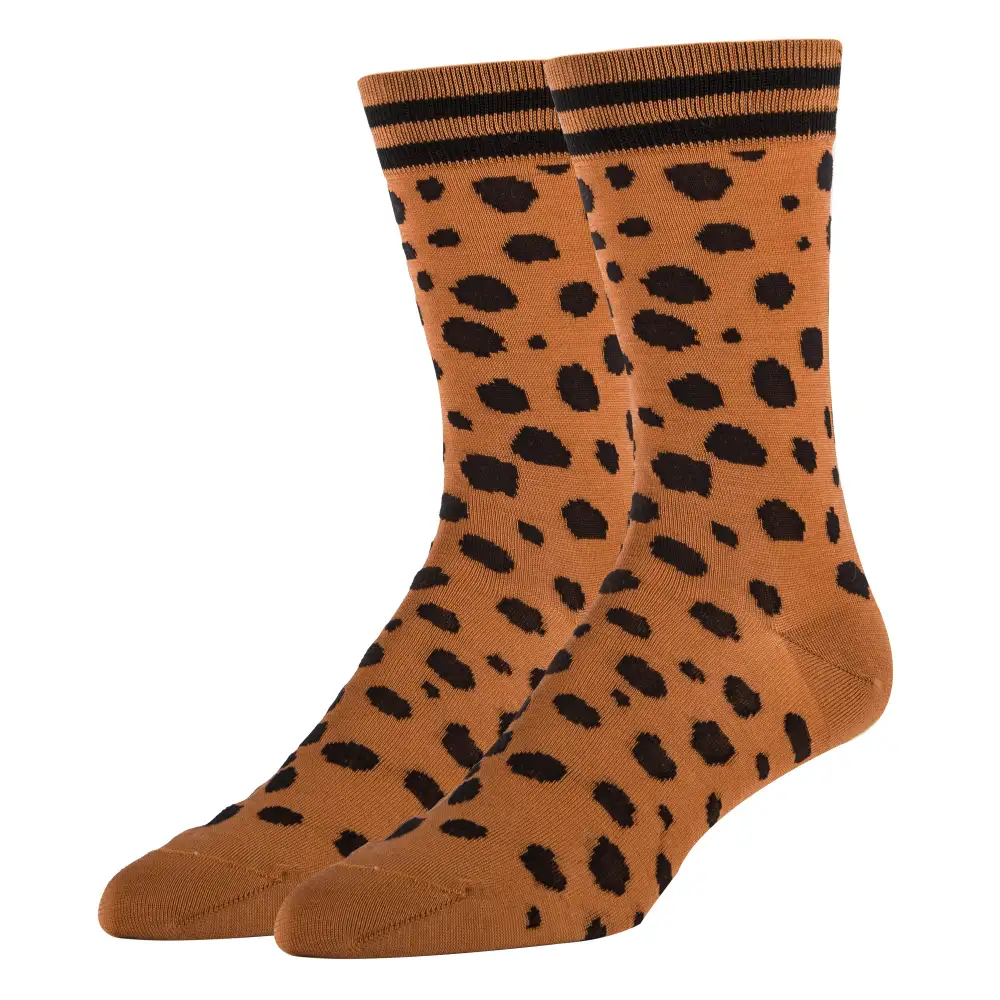 Refined Cotton Blend Animal Motif Crew Socks