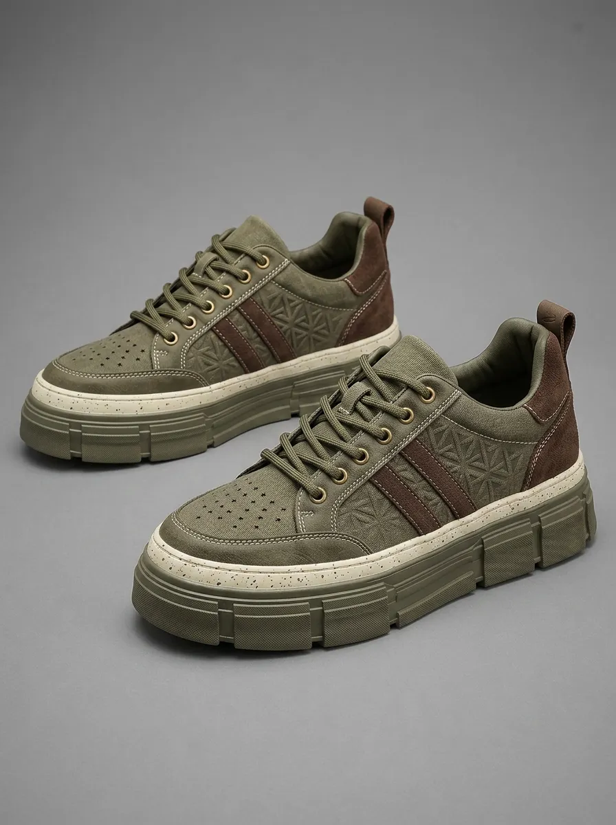 Men's Dynamic Geometric Pattern Patterned Bold Skate Shoes