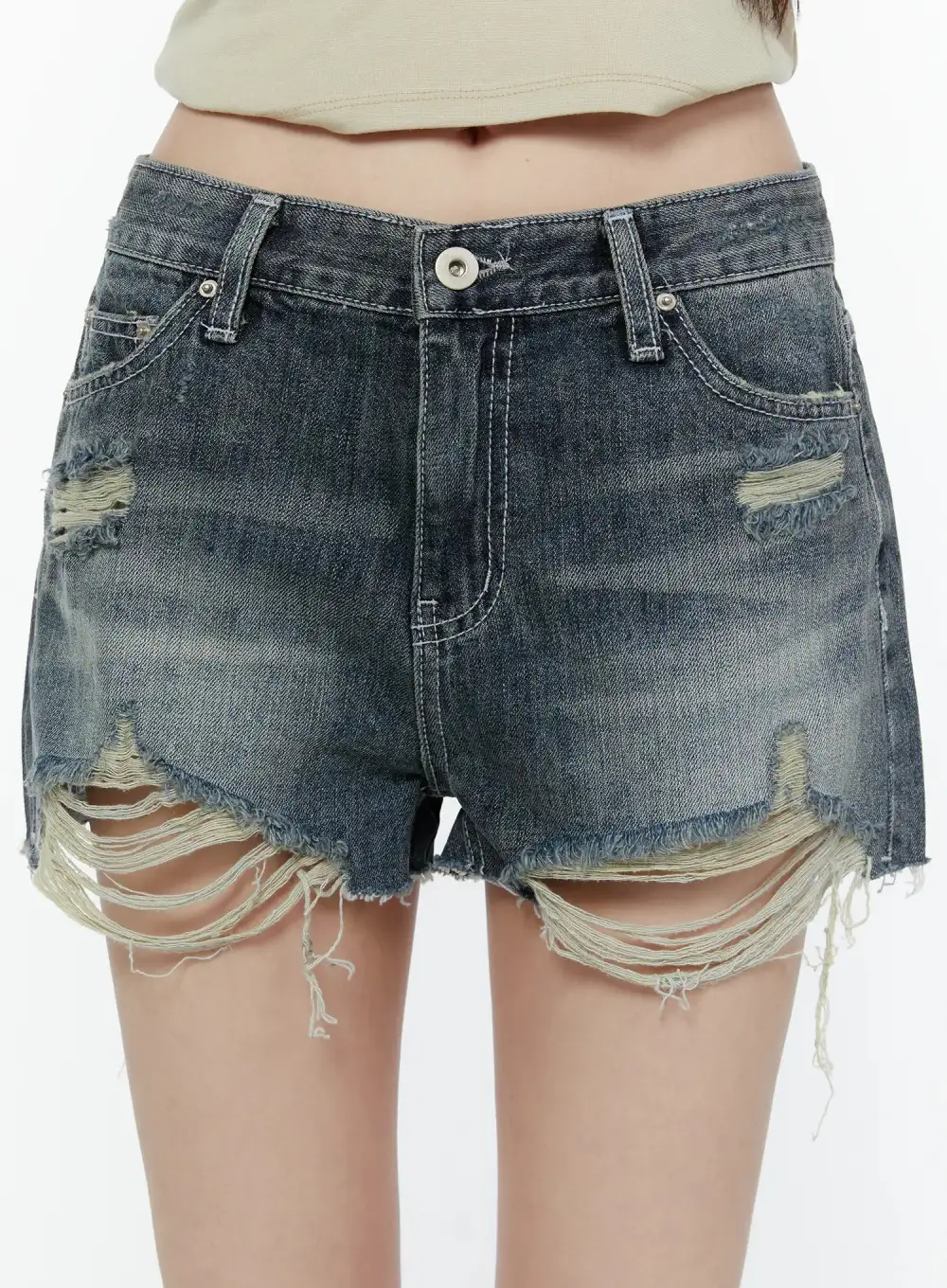 Vintage Distressed Denim Shorts