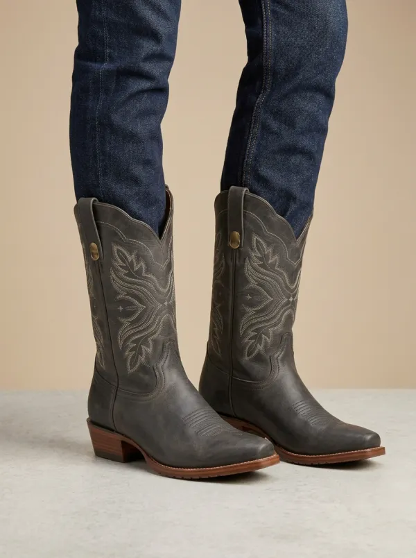 Women's Western Cowgirl Floral Embroidered Cowboy Boots Women