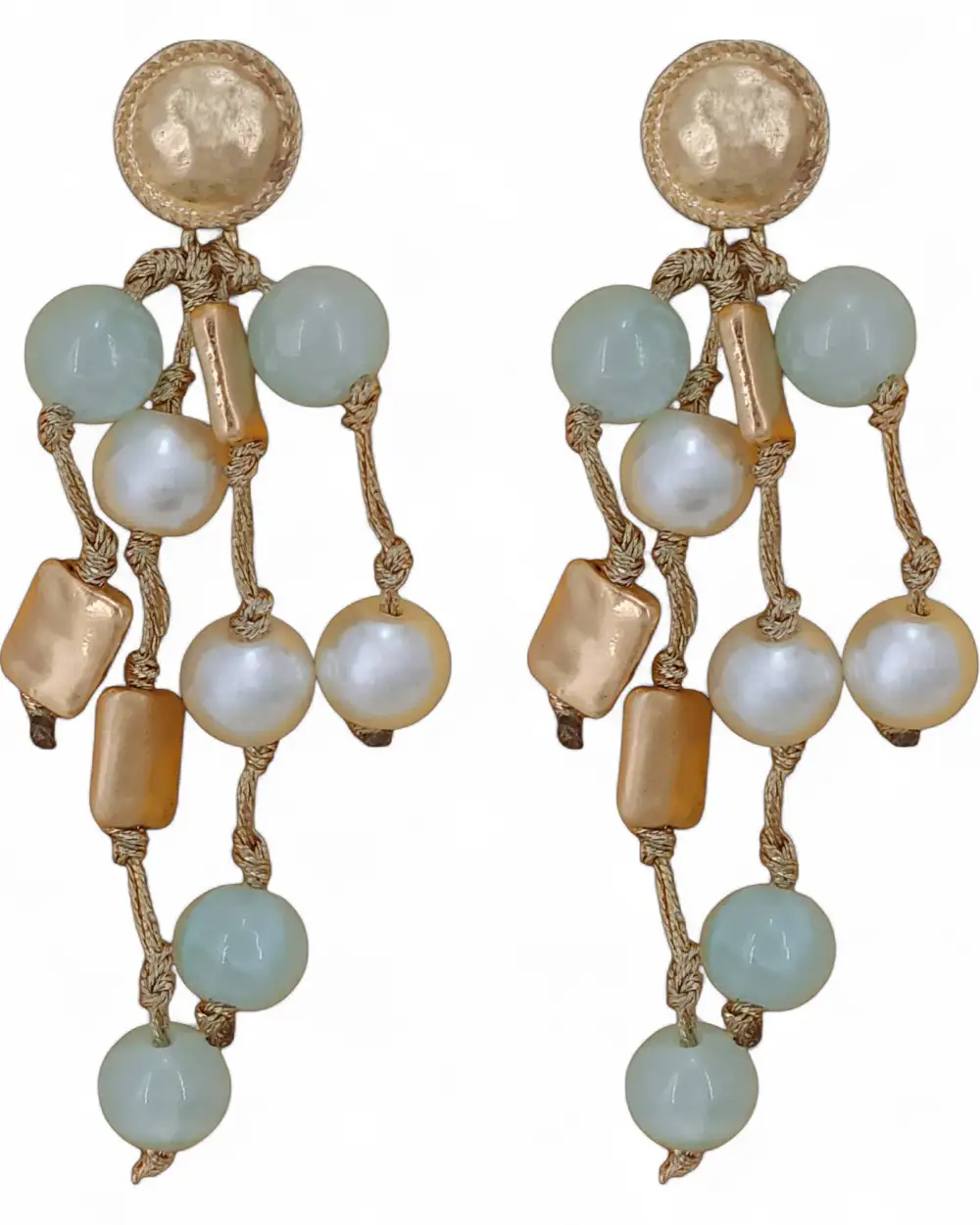 Textured Pearl Statement Earrings