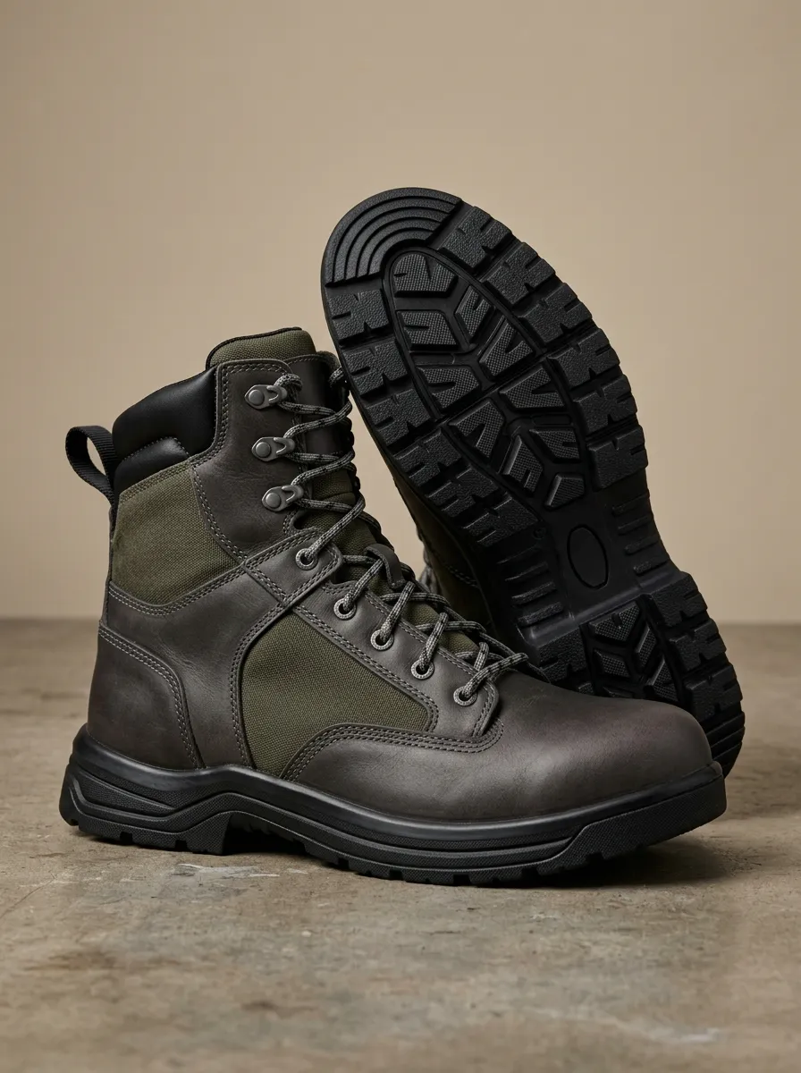 Men's Tactical Work Boots Leather