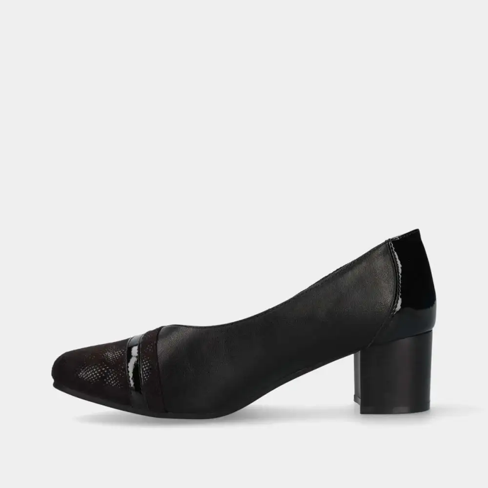 Classic Patent Effect Cushioned Insole Comfort Pumps