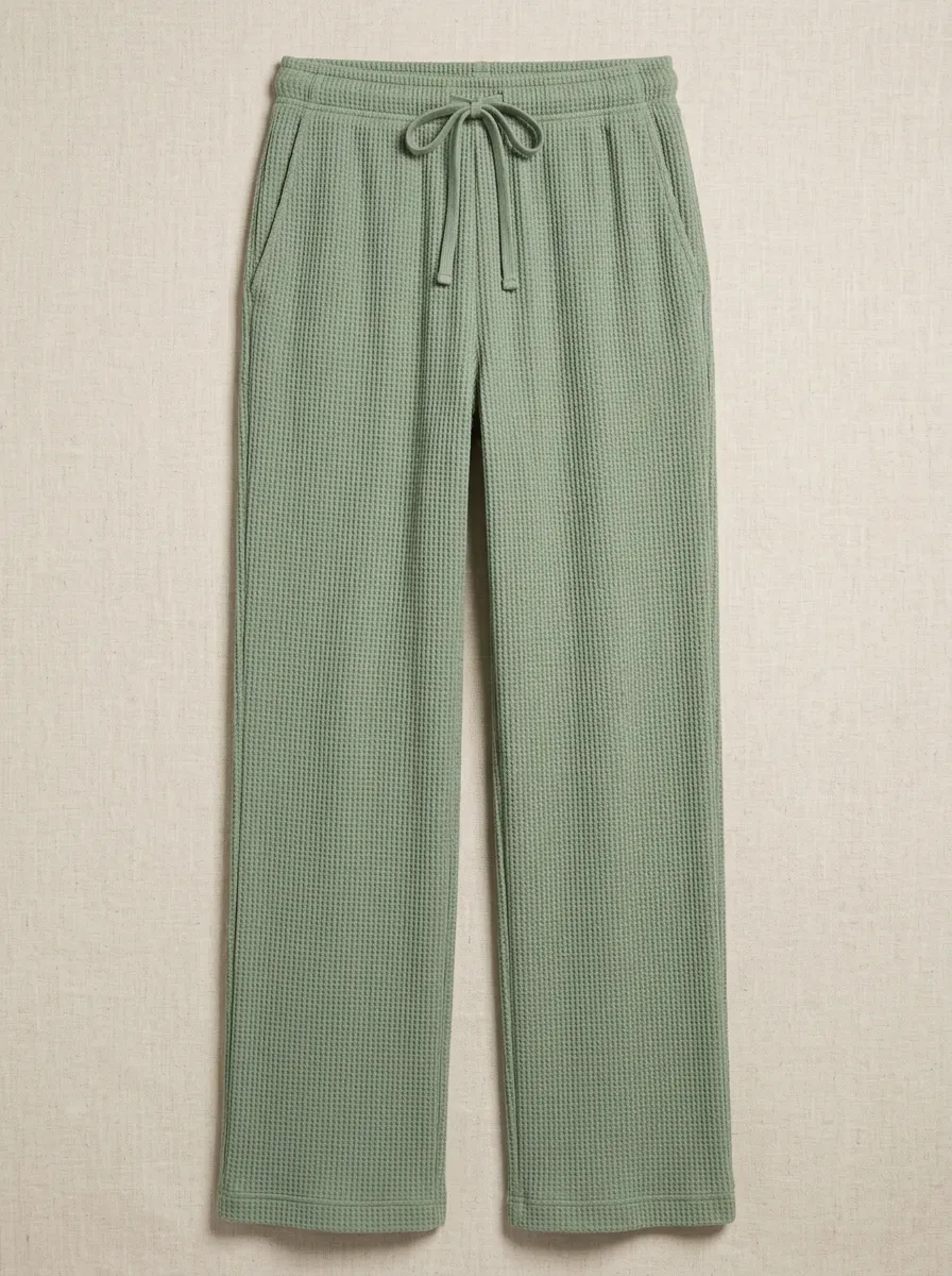 Women's Easygoing Drawstring Waffle Lounge Pants