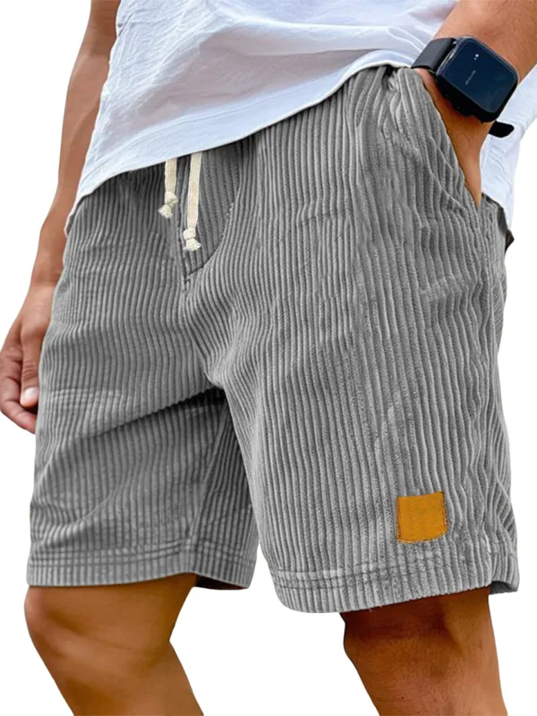 Clean Cut Corduroy Seamed Detail Shorts