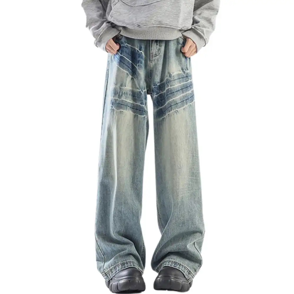 Washed Tie Dye Denim Jeans