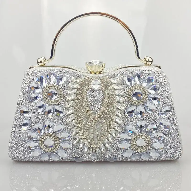 Royal Blue Crystal Evening Statement Clutch