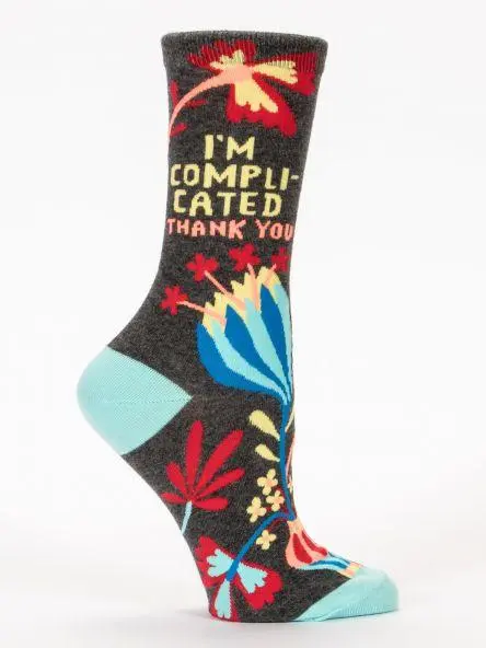 Women's I'm Complicated Crew Socks