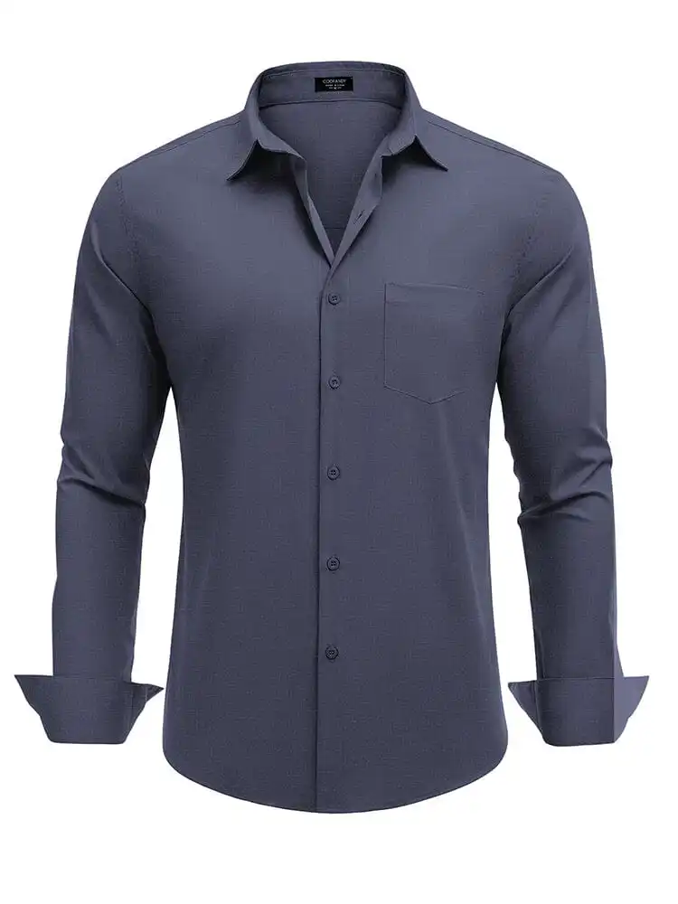 Ribbed Collar Casual Knit Polo Shirt